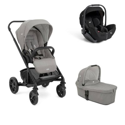 Poussette trio chrome pebble + siège auto i-level pro eclipse noir + nacelle chrome pebble gris