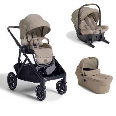 Poussette trio versiti + siège auto sprint + nacelle ramble xl signature sandstone beige