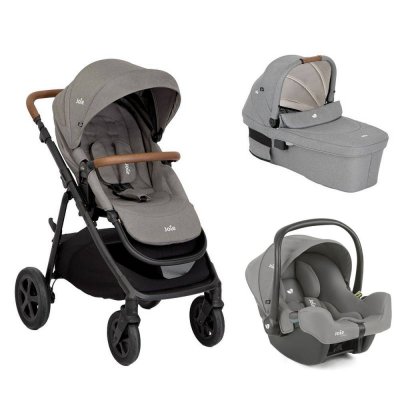 Poussette trio alore + siège auto i-snug 2 + nacelle ramble xl pebble gris