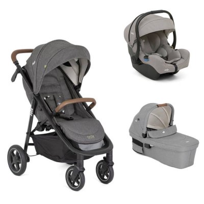 Poussette trio mytrax pro shell gray + siège auto i-gemm 3 pebble + nacelle ramble xl pebble gris