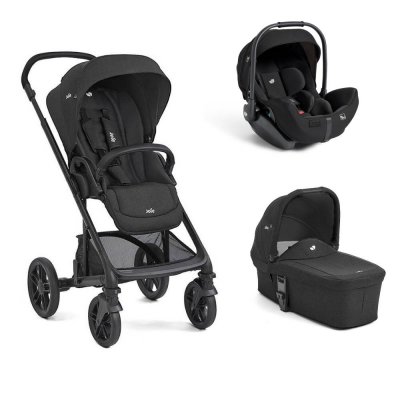 Poussette trio chrome 2 + siège auto i-level pro eclipse + nacelle chrome 2 raven noir