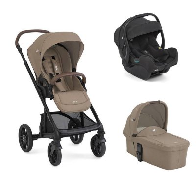 Poussette trio chrome 2 + siège auto i-gemm 3 raven + nacelle chrome 2 cashew