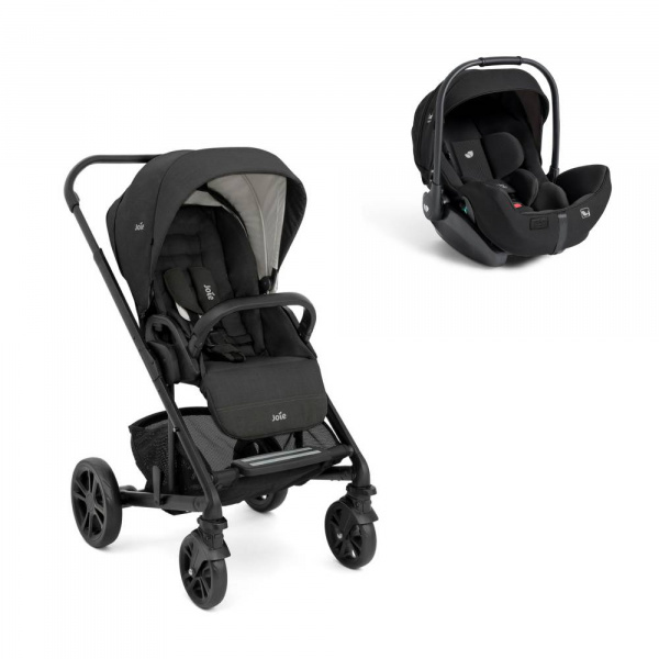 Poussette duo chrome shale + siège auto i-level pro eclipse noir Joie
