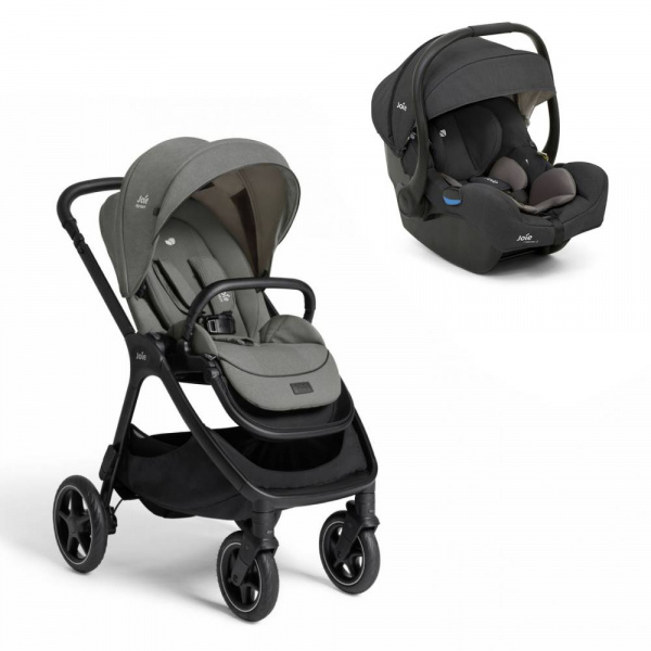 Poussette duo finiti signature evergreen vert + siège auto i-gemm 3 shale noir Joie