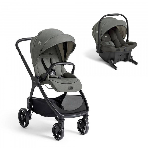 Poussette duo valora + siège auto sprint r129 evergreen Joie