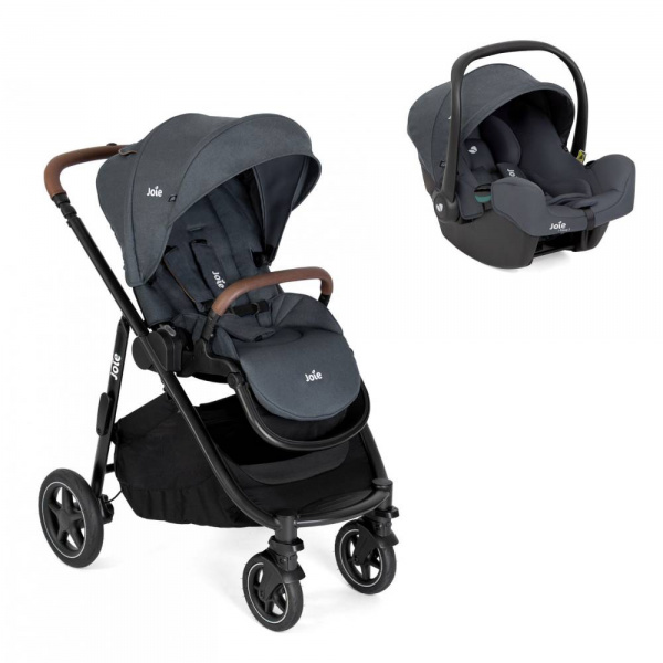 Poussette duo versatrax + siège auto i-snug 2 shale noir Joie