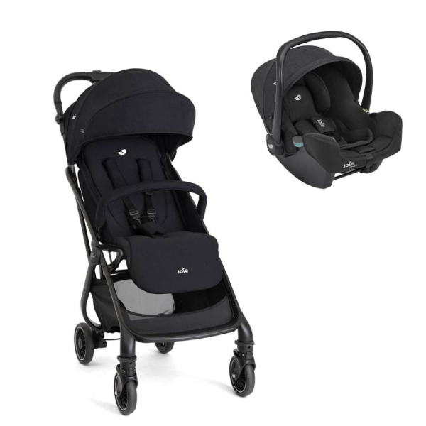 Poussette duo tourist + siège auto i-snug 2 raven Joie