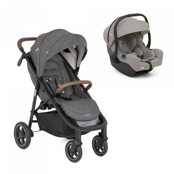 Poussette duo mytrax pro shell gray + siège auto i-gemm 3 pebble gris Joie
