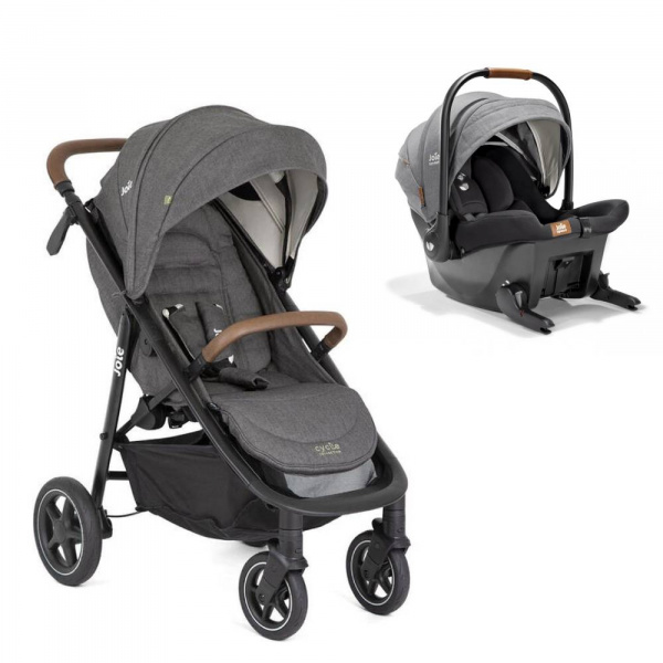 Poussette duo mytrax pro shell gray + siège auto sprint carbon gris Joie