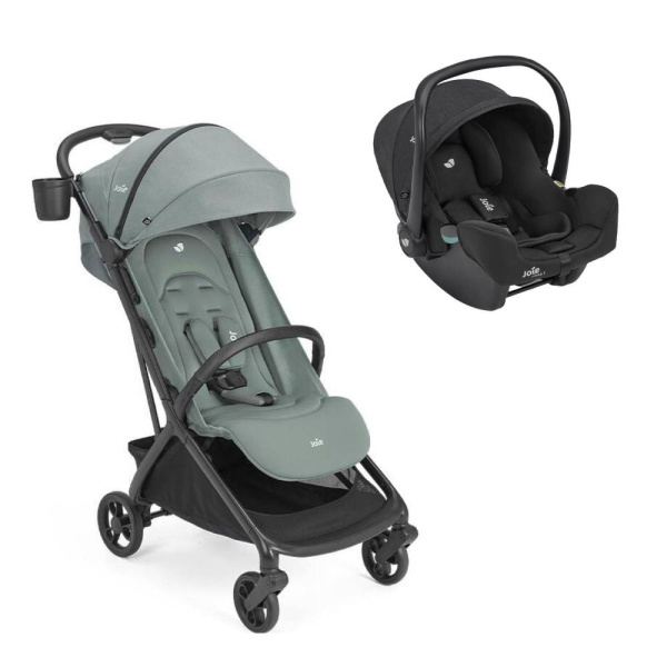 Poussette duo porto sky + siège auto i-snug 2 raven Joie
