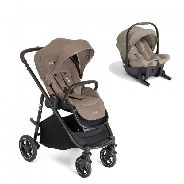 Poussette duo versatrax cashew + siège auto sprint sandstone Joie