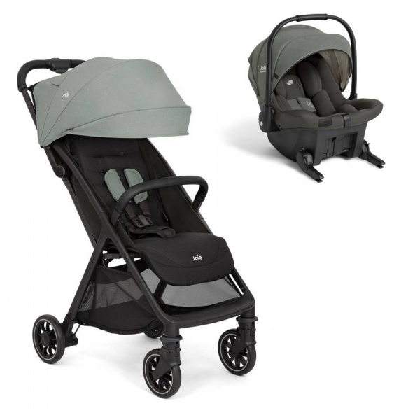 Poussette duo pact pro abyss + siège auto sprint evergreen vert Joie