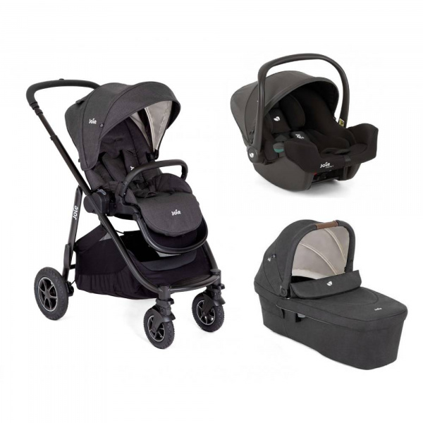 Poussette trio versatrax + siège auto i-snug 2 + nacelle ramble xl shell gray gris Joie
