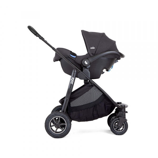 Poussette trio versatrax + siège auto i-snug 2 + nacelle ramble xl shell gray gris Joie