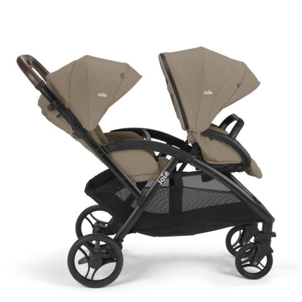 Poussette duo evalite double + siège auto i-snug 2 cashew Joie