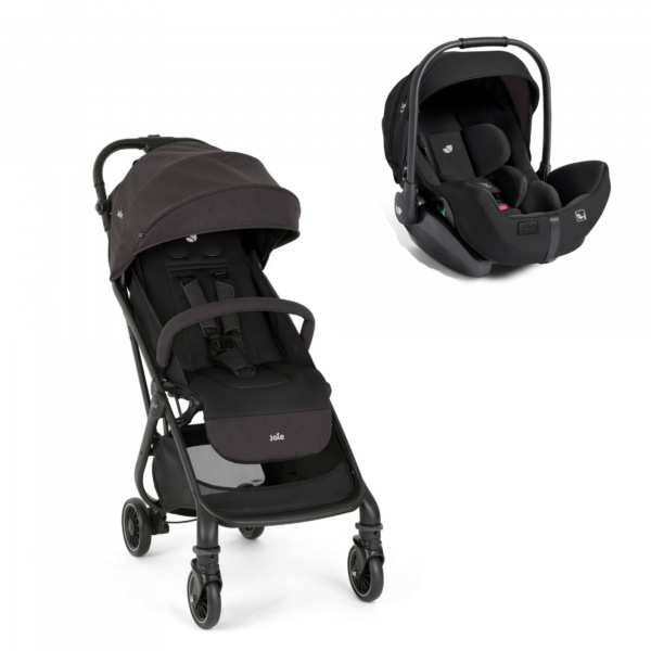Poussette duo tourist shale + siège auto i-level pro eclipse noir Joie