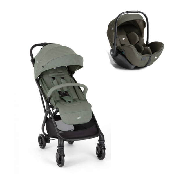 Poussette duo tourist shale + siège auto i-level pro eclipse noir Joie