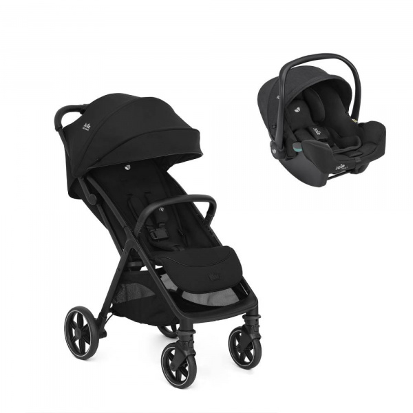 Poussette duo parcel lx signature eclipse + siège auto i-snug 2 raven noir Joie