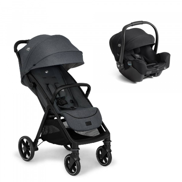 Poussette duo parcel lx signature ebony + siège auto i-starter eclipse Joie