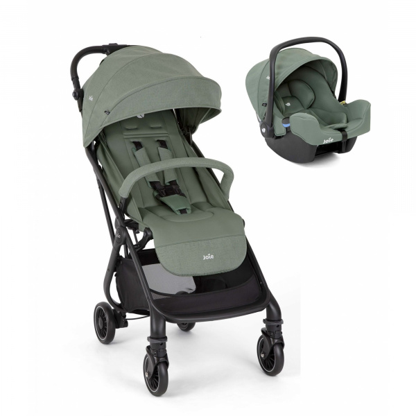Poussette duo tourist + siège auto i-snug 2 laurel vert Joie