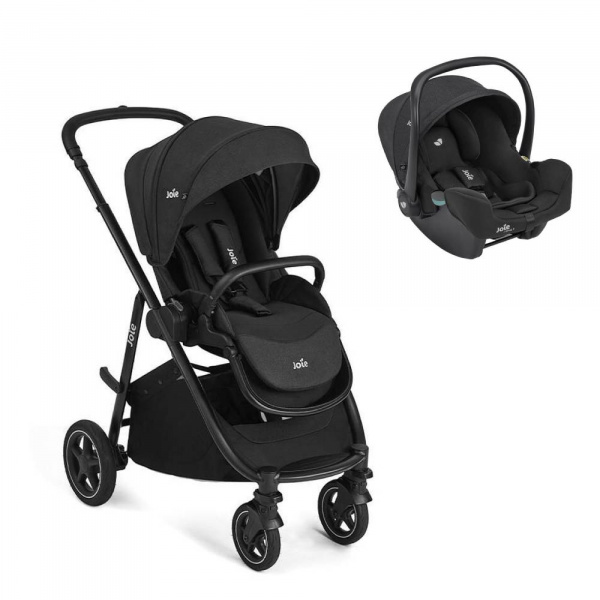 Poussette duo versatrax + siège auto i-snug 2 raven Joie