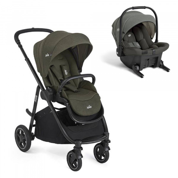 Poussette duo versatrax fern + siège auto sprint evergreen Joie