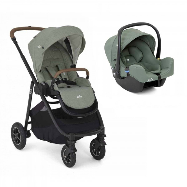 Poussette duo versatrax + siège auto i-snug 2 laurel vert Joie