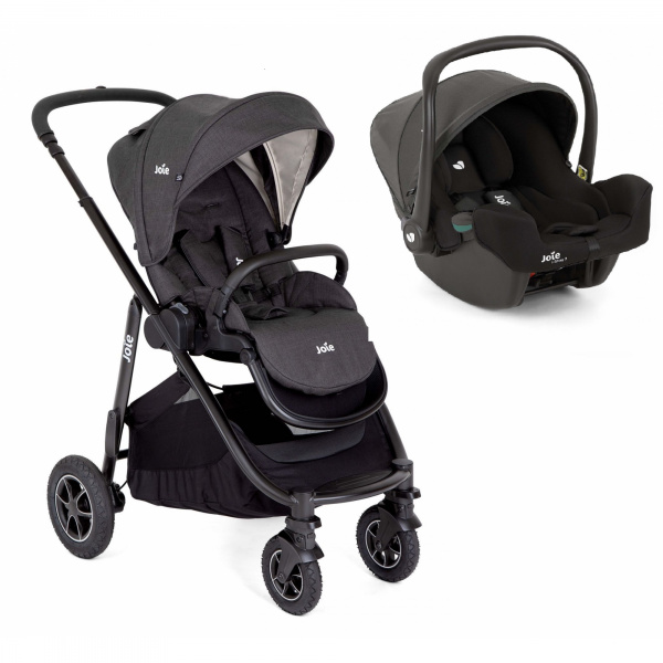 Poussette duo versatrax + siège auto i-snug 2 shale noir Joie