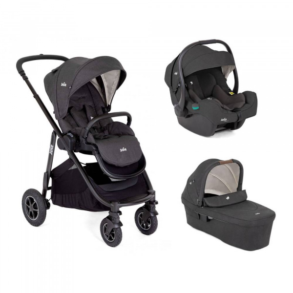 Poussette trio versatrax + siège auto i-gemm 3 + nacelle ramble xl shale Joie