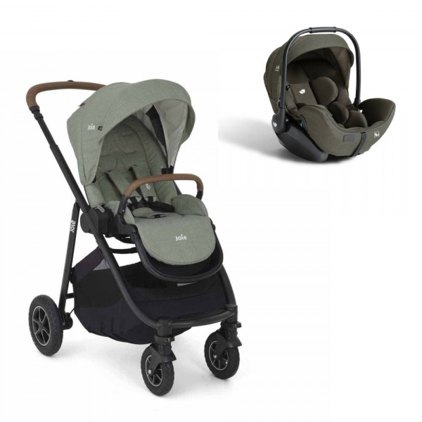 Poussette duo versatrax laurel + siège auto i-level pro evergreen vert Joie