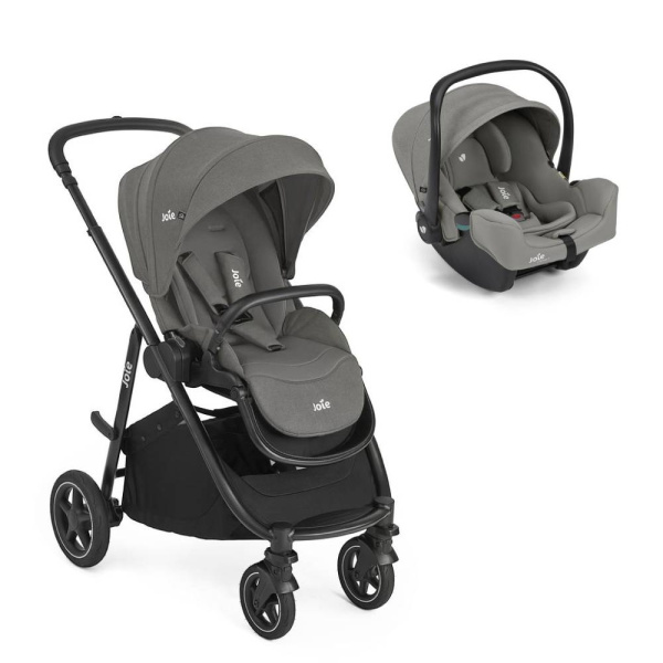 Poussette duo versatrax + siège auto i-snug 2 quartz Joie