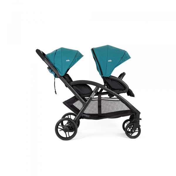 Poussette duo evalite double capri bleu + siège auto i-snug 2 shale noir Joie