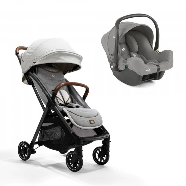 Poussette duo parcel signature eclipse + siège auto i-snug 2 shale noir Joie