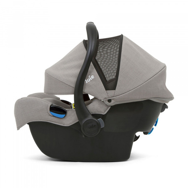 Poussette duo parcel signature oyster blanc + siège auto i-gemm 3 pebble gris Joie