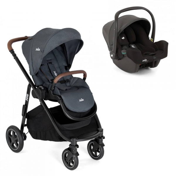 Poussette duo versatrax + siège auto i-snug 2 shale noir Joie