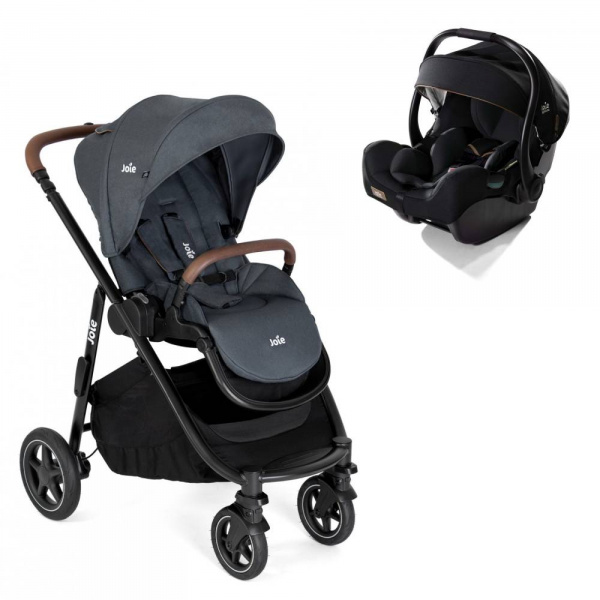 Poussette duo versatrax shale + siège auto i-jemini eclipse noir Joie