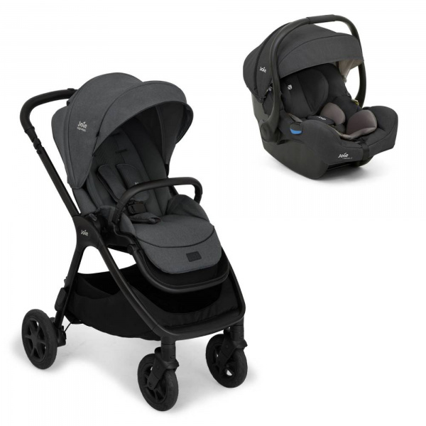 Poussette duo finiti signature ebony gris + siège auto i-gemm 3 shale noir Joie