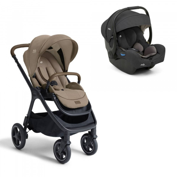 Poussette duo finiti signature sandstone beige + siège auto i-gemm 3 shale noir Joie