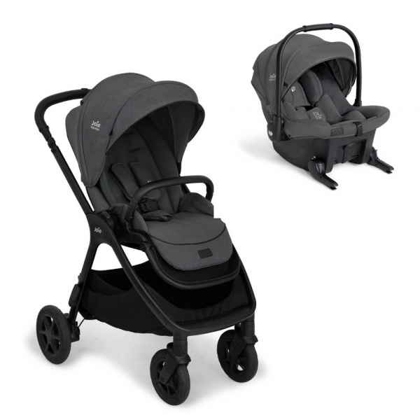 Poussette duo finiti signature + siège auto sprint ebony gris Joie