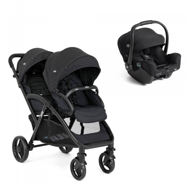 Poussette duo evalite double shale + siège auto i-starter eclipse Joie