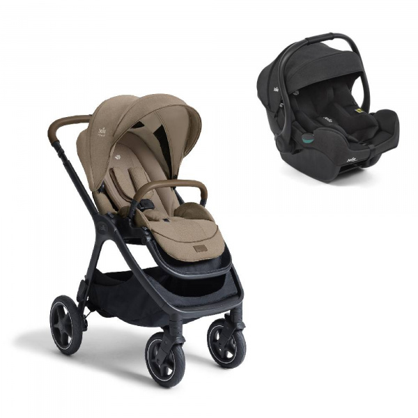 Poussette duo finiti sandstone + siège auto i-gemm 3 raven Joie