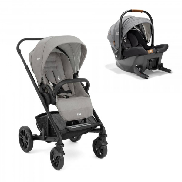 Poussette duo chrome pebble + siège auto sprint carbon gris Joie