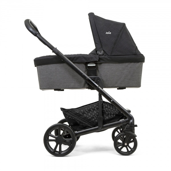 Poussette duo chrome + nacelle chrome shale noir Joie