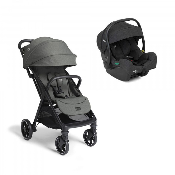 Poussette duo parcel lx signature evergreen vert + siège auto i-gemm 3 shale noir Joie