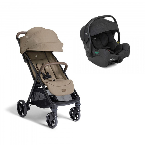 Poussette duo parcel lx signature sandstone beige + siège auto i-gemm 3 shale noir Joie