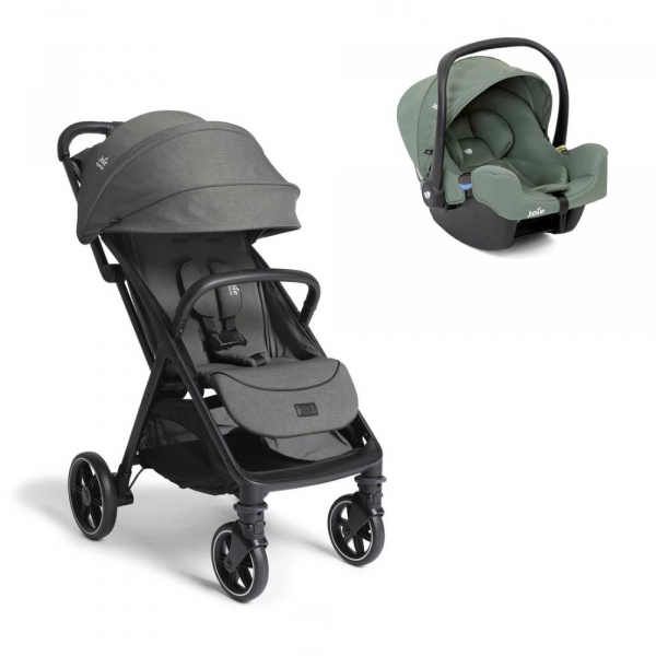 Poussette duo parcel lx signature evergreen + siège auto i-snug 2 laurel vert Joie