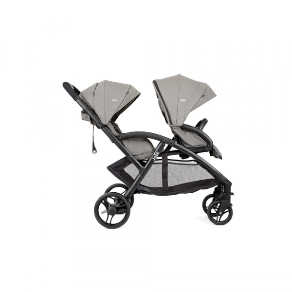 Poussette duo evalite double + siège auto i-snug 2 pebble gris Joie