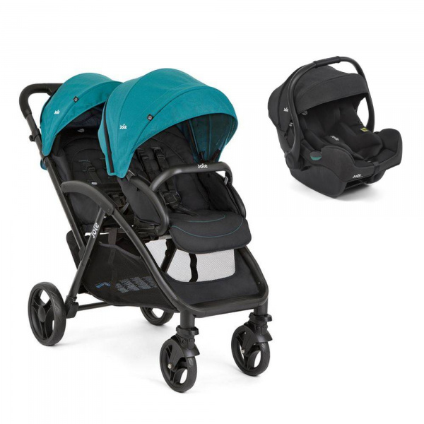 Poussette duo evalite double capri + siège auto i-gemm 3 raven Joie