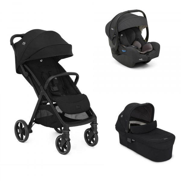 Poussette trio parcel lx signature eclipse + siège auto i-gemm 3 shale + nacelle ramble xl eclipse noir Joie