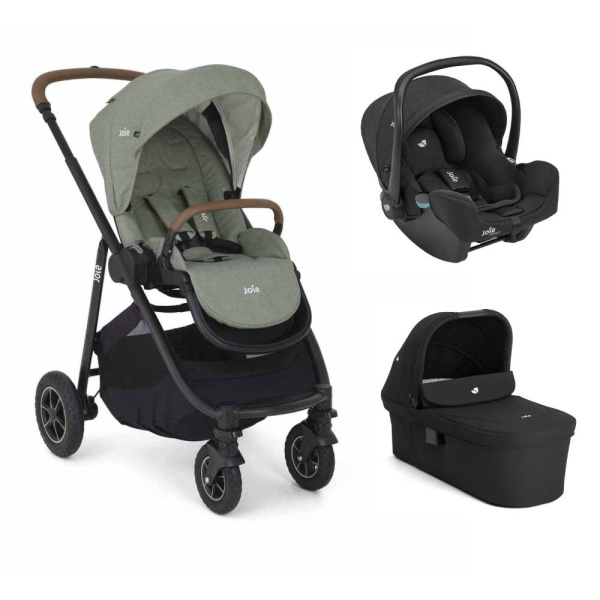 Poussette trio versatrax laurel + siège auto i-snug 2 raven + nacelle ramble xl raven Joie